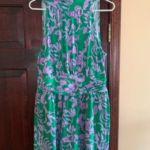 NWT Lilly Pulitzer L Large Wyota Romper Brazilian Green Salty Sandbar purple